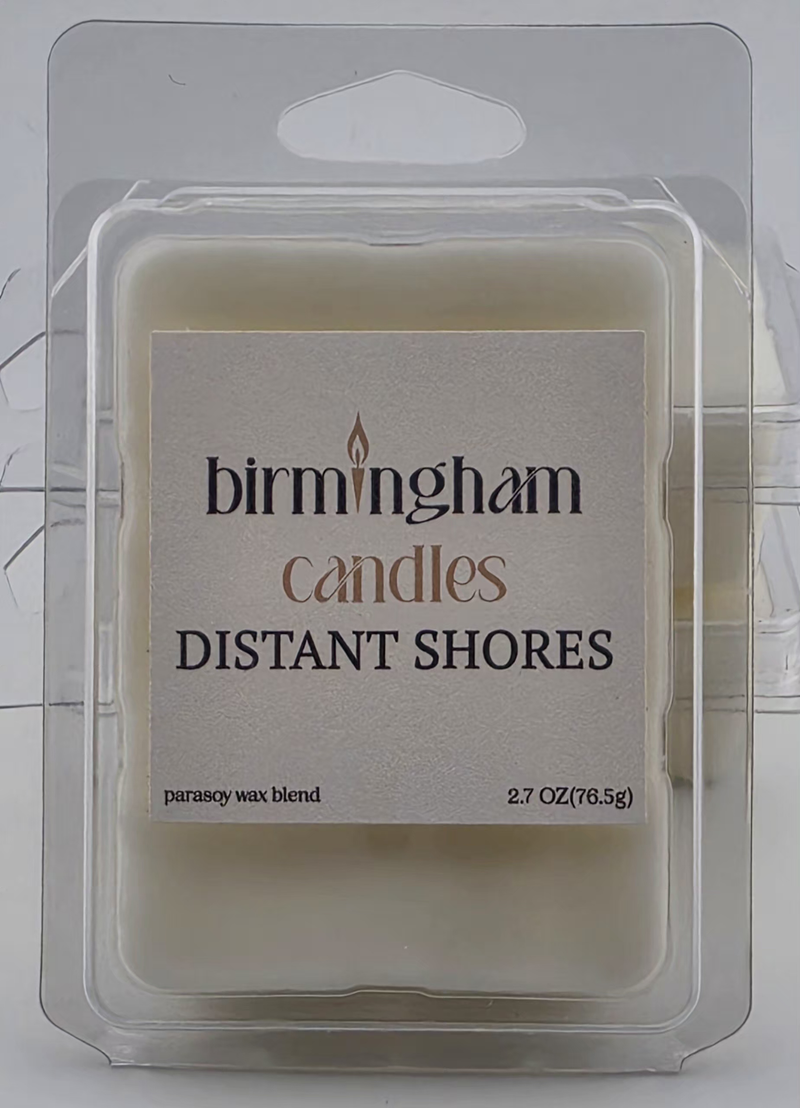 Distant Shores Scented Parasoy Wax Melts – Jasmine & Soft Wood Blend Fragrance