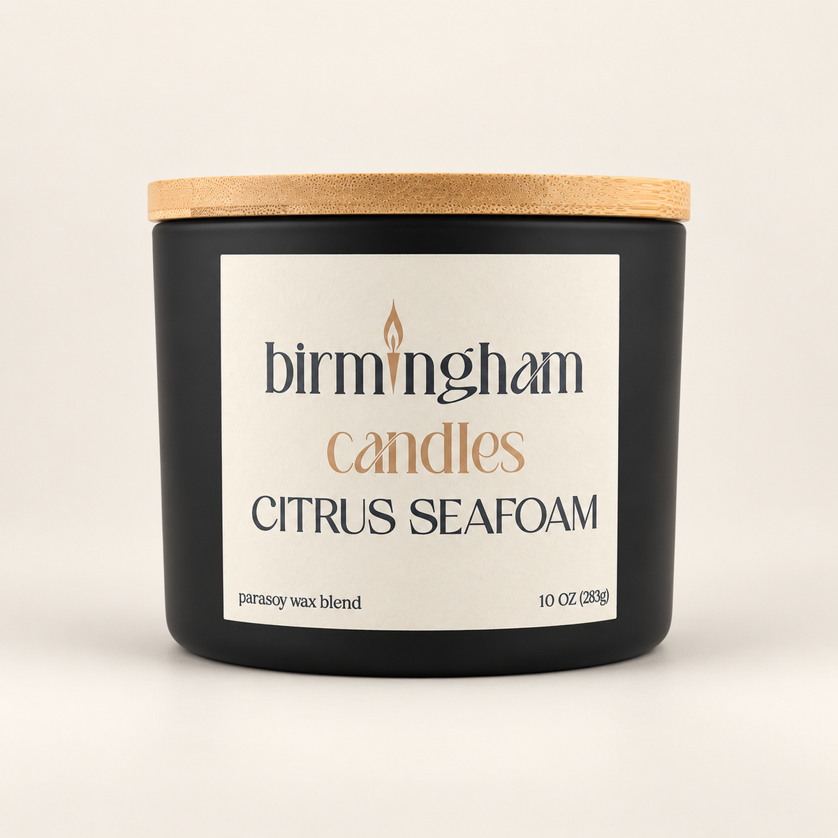 Citrus Seafoam Scented Parasoy Candle – Luxury Coastal Citrus Fragrance