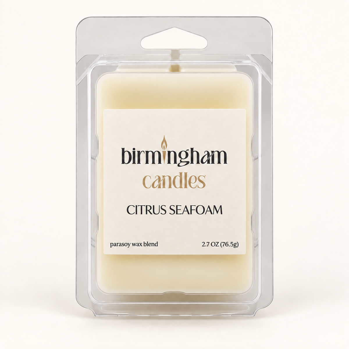 CITRUS SEAFOAM Scented Parasoy Wax Melts – Citrus & Sea Salt Blend Fragrance
