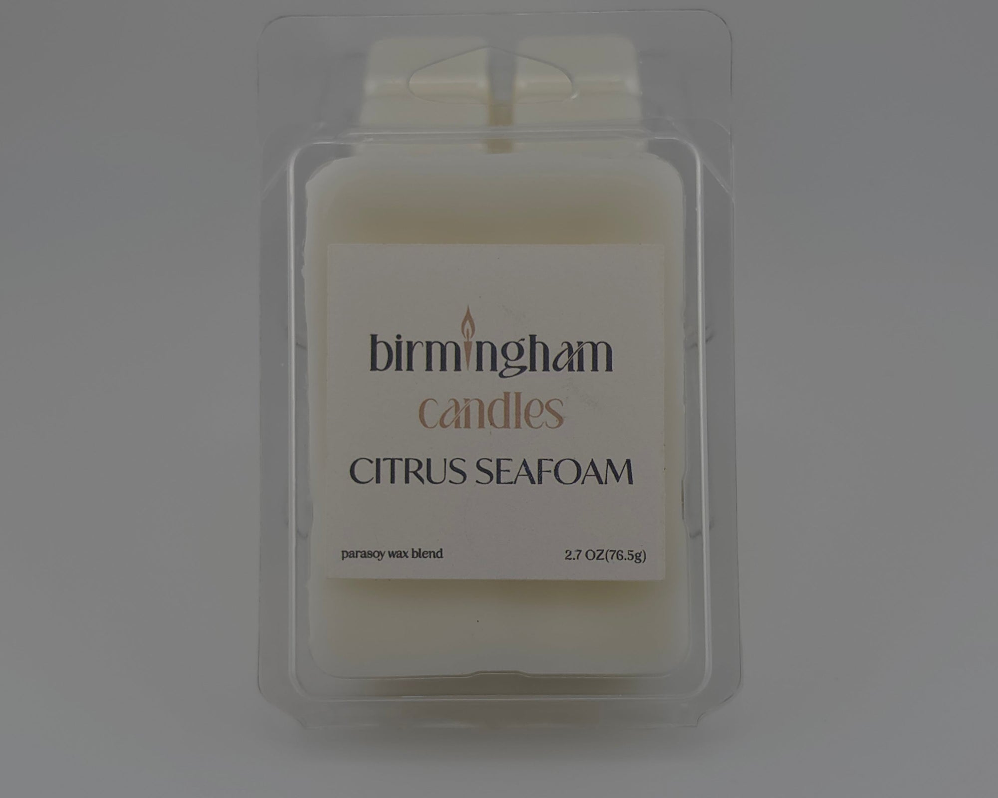 CITRUS SEAFOAM Scented Parasoy Wax Melts – Citrus & Sea Salt Blend Fragrance