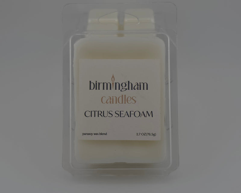 CITRUS SEAFOAM Scented Parasoy Wax Melts – Citrus & Sea Salt Blend Fragrance