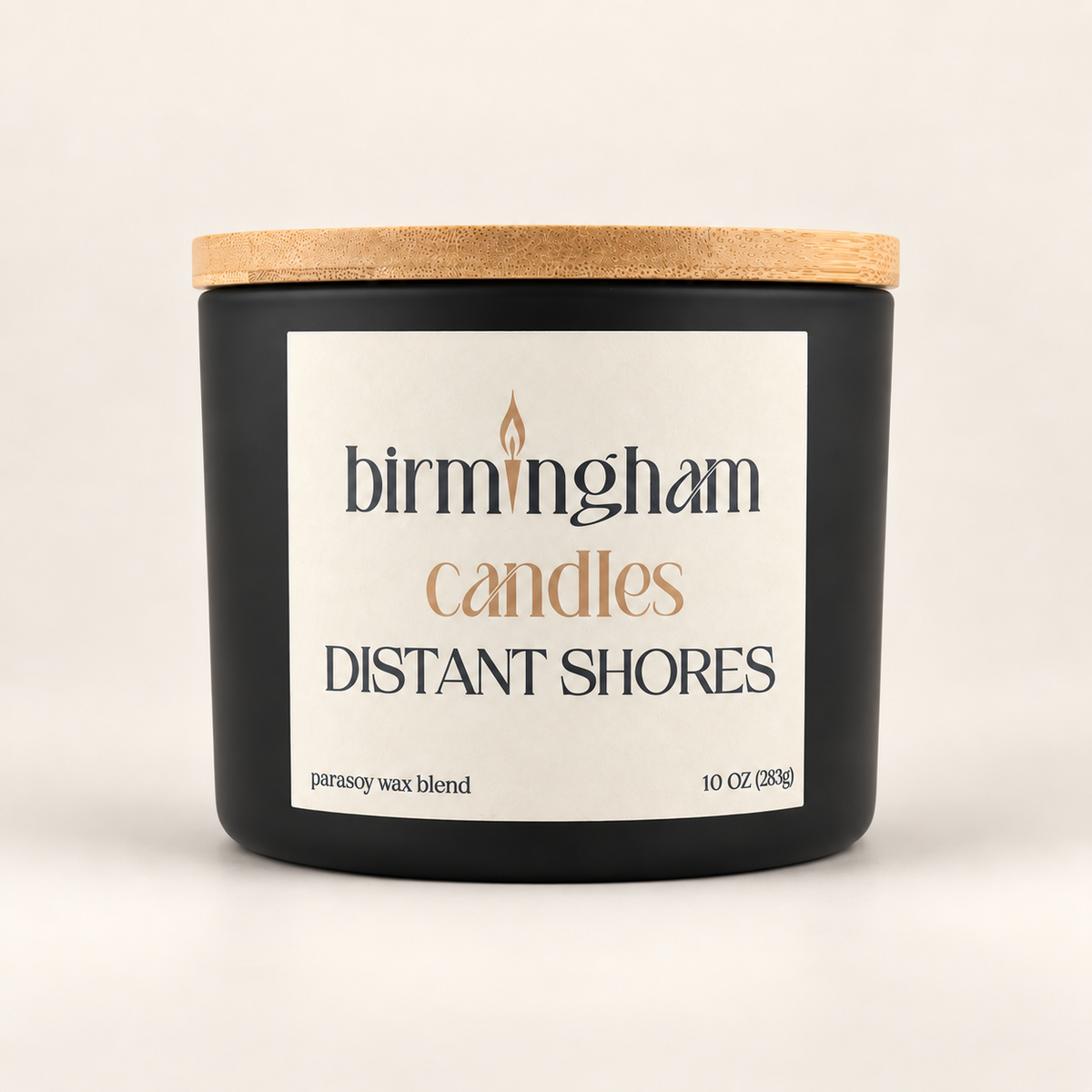 Distant Shores Scented Parasoy Candle – Jasmine & Soft Wood Soy Blend Fragrance