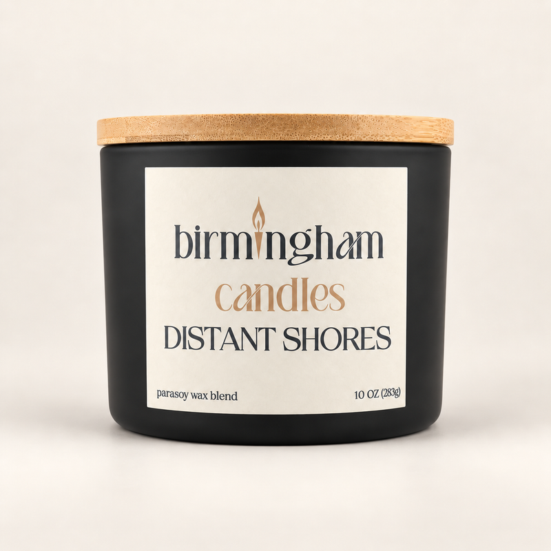 Distant Shores Scented Parasoy Candle – Jasmine & Soft Wood Soy Blend Fragrance