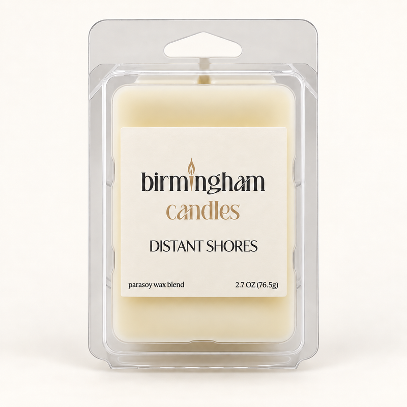 Distant Shores Scented Parasoy Wax Melts – Jasmine & Soft Wood Blend Fragrance